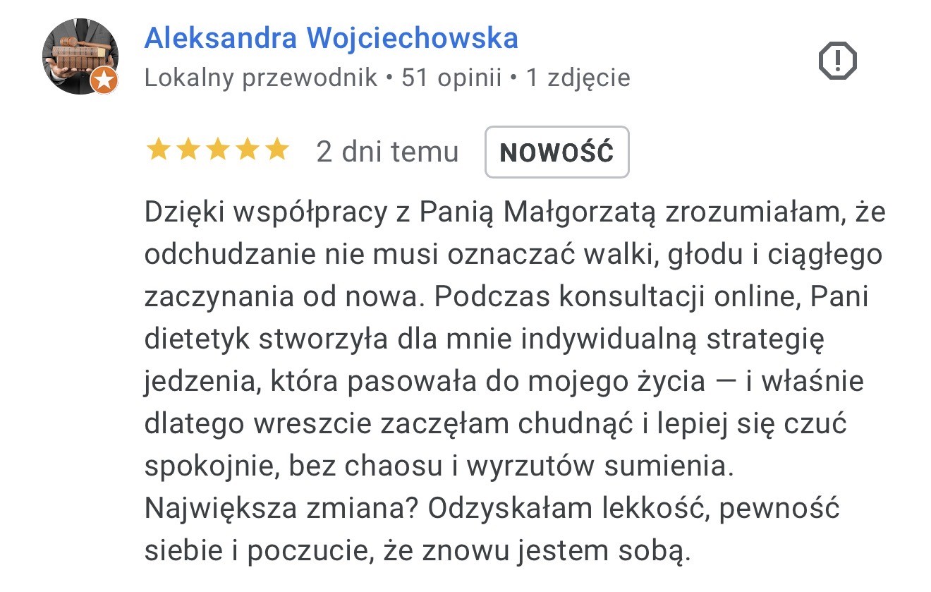 Opinia klientki: Aleksandra Wojciechowska