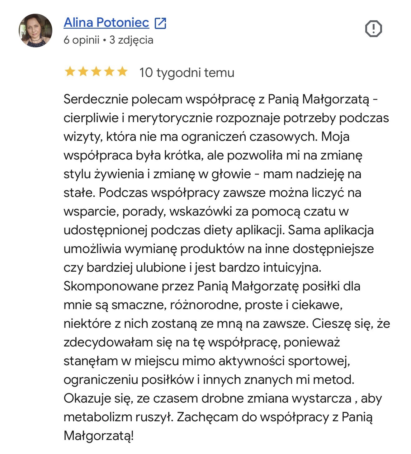 Opinia klientki: Alina Potoniec