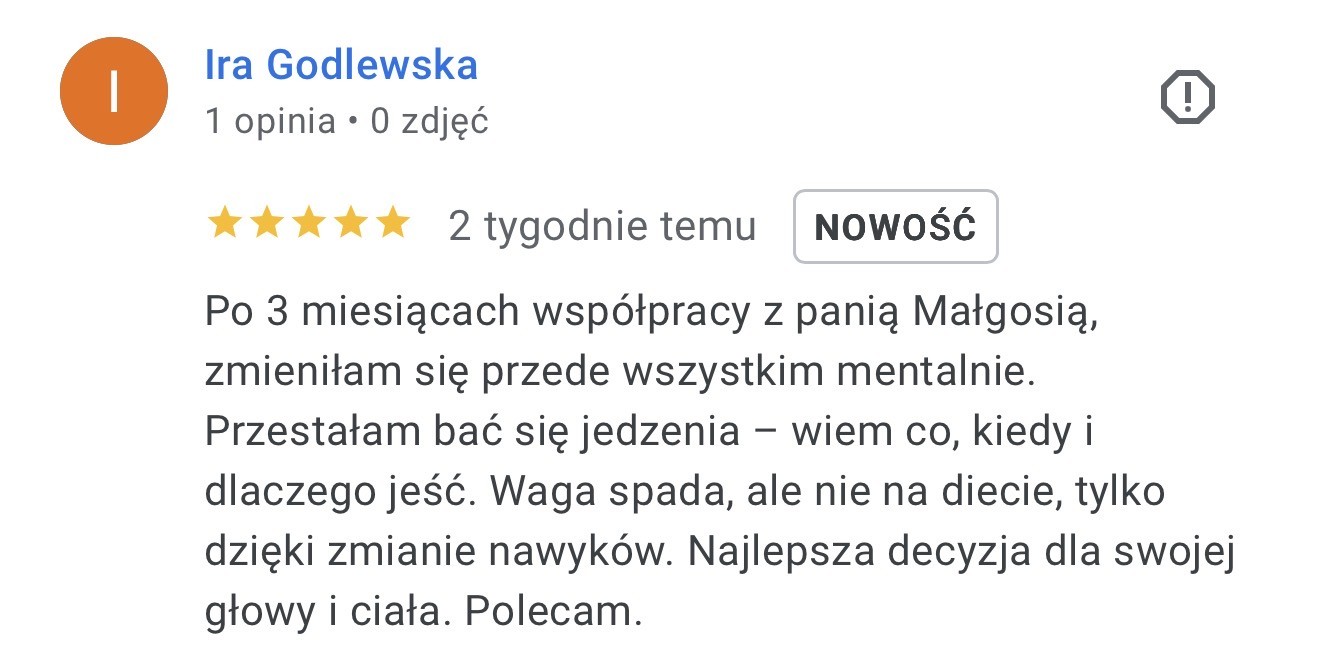 Opinia klientki: Ira Godlewska